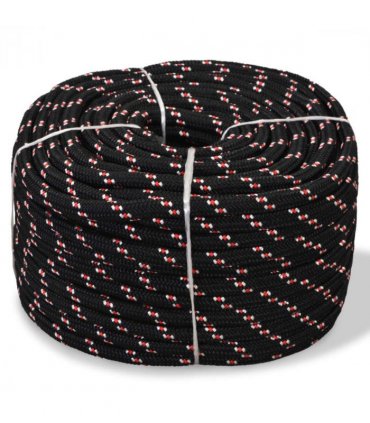 vidaXL Marine Rope Polypropylene 8 mm 100 m Black