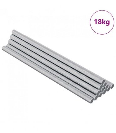 vidaXL Threaded Rod 800 pcs Silver Steel