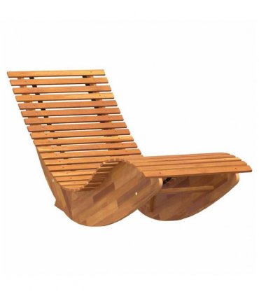 vidaXL Lounger 2-person 2 pcs Brown 154 x 60 x 74 cm Solid Acacia Wood