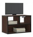 vidaXL TV Cabinet Brown Oak 60x31x39.5 cm Engineered Wood and Metal