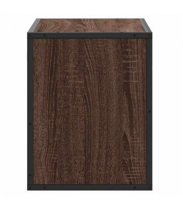 vidaXL TV Cabinet Brown Oak 60x31x39.5 cm Engineered Wood and Metal