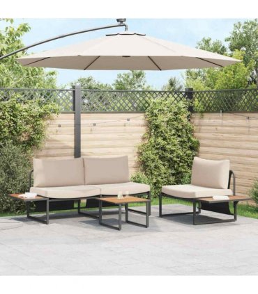 vidaXL Coffee Table Black and Brown 55 x 55 x 35 cm