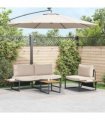 vidaXL Coffee Table Black and Brown 55 x 55 x 35 cm