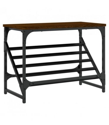 vidaXL Shoe Rack Brown Oak 60x30x45 cm Engineered Wood