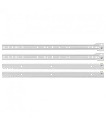 vidaXL Drawer Slide 49 pcs White Steel