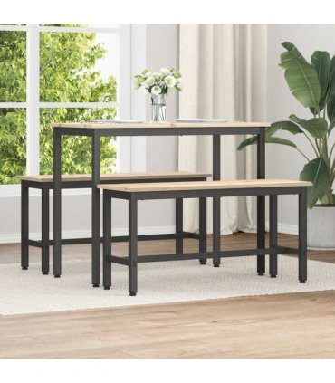 vidaXL Dining Bench Natural 100 x 32.5 x 49 cm Solid pine wood