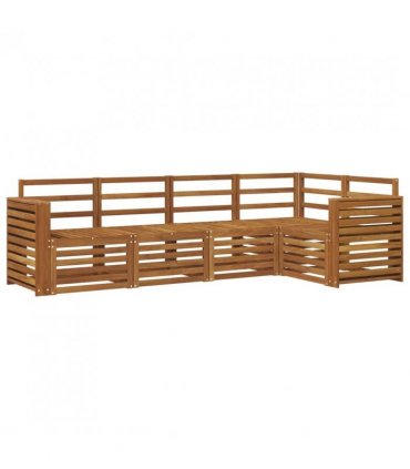 vidaXL Sectional Sofa Set 5 pcs Natural Solid Acacia Wood