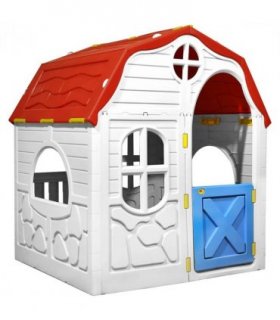 vidaXL Kids Foldable Playhouse with Working Door and Windows