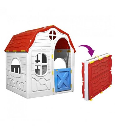 vidaXL Kids Foldable Playhouse with Working Door and Windows