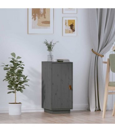vidaXL Sideboard Grey 34x40x75 cm Solid Wood Pine