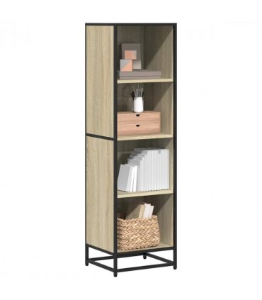 vidaXL Book Cabinet Sonoma Oak 40x35x139 cm Engineered Wood