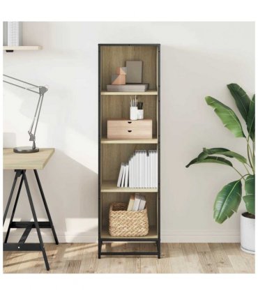 vidaXL Book Cabinet Sonoma Oak 40x35x139 cm Engineered Wood