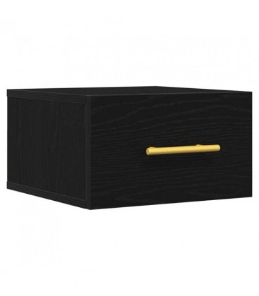 vidaXL Bedside Cabinet Black Oak 35 x 35 x 20 cm Engineered Wood