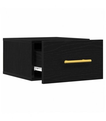 vidaXL Bedside Cabinet Black Oak 35 x 35 x 20 cm Engineered Wood