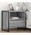 vidaXL Bedside Table with Drawer 2 pcs Grey Sonoma 50 x 39.5 x 50 cm