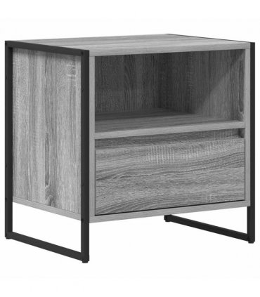 vidaXL Bedside Table with Drawer 2 pcs Grey Sonoma 50 x 39.5 x 50 cm