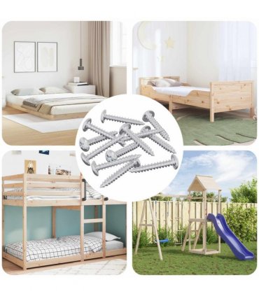 vidaXL Wood Screws 9231 pcs Silver Steel