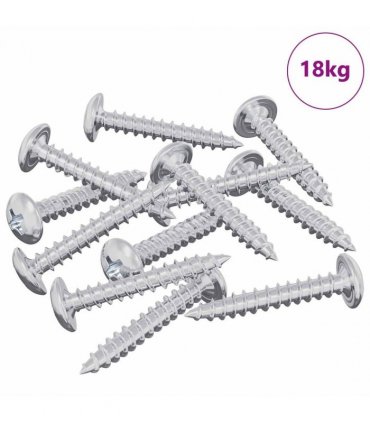 vidaXL Wood Screws 9231 pcs Silver Steel