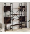 vidaXL Bookshelf | Brown oak | Engineered wood | Tall | Bookshelf | Rectangular