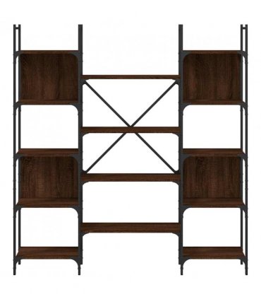 vidaXL Bookshelf | Brown oak | Engineered wood | Tall | Bookshelf | Rectangular