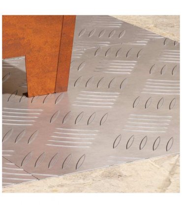vidaXL Stair Tread Square 4 pcs Silver 40 x 40 cm Aluminium