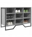 vidaXL Shoe Cabinet Grey Sonoma 90x38x61.5 cm Engineered Wood