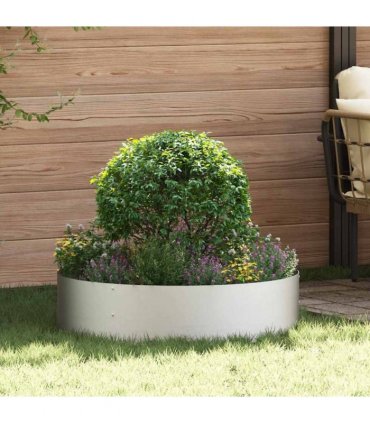 vidaXL Planter Ring 5 pcs Silver 80 x 80 x 20 cm Stainless Steel