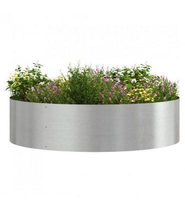 vidaXL Planter Ring 5 pcs Silver 80 x 80 x 20 cm Stainless Steel