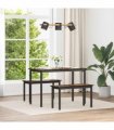 vidaXL Bench Smoke Oak 80 x 35 x 45 cm Engineered Wood