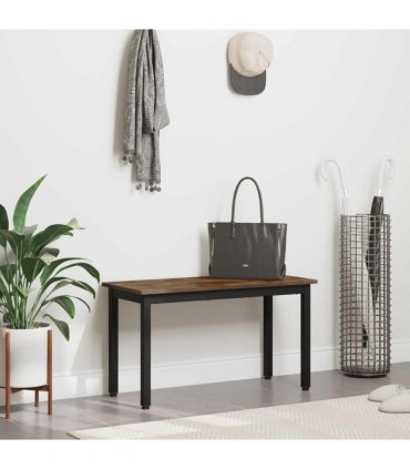 vidaXL Bench Smoke Oak 80 x 35 x 45 cm Engineered Wood