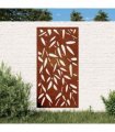 vidaXL Garden Wall Decoration 105x55 cm Corten Steel Bamboo Leaf Design