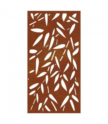vidaXL Garden Wall Decoration 105x55 cm Corten Steel Bamboo Leaf Design