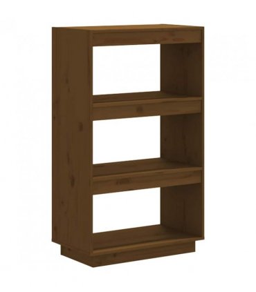 vidaXL Book Cabinet/Room Divider Honey Brown 60x35x103 cm Solid Wood Pine
