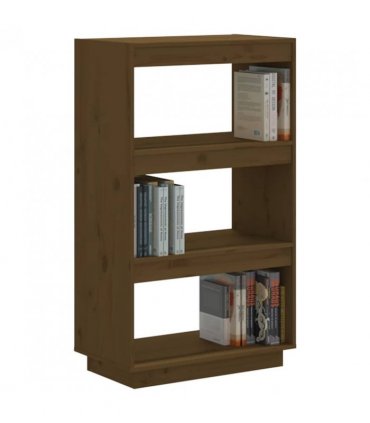 vidaXL Book Cabinet/Room Divider Honey Brown 60x35x103 cm Solid Wood Pine