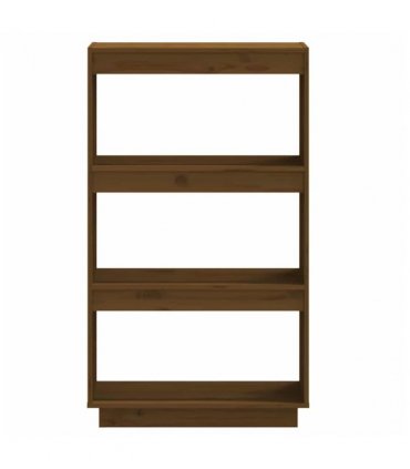 vidaXL Book Cabinet/Room Divider Honey Brown 60x35x103 cm Solid Wood Pine