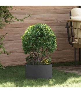 vidaXL Planter Ring Black 30 x 30 x 20 cm Cold-rolled Steel