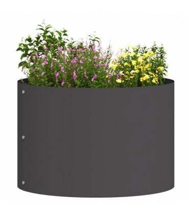 vidaXL Planter Ring Black 30 x 30 x 20 cm Cold-rolled Steel