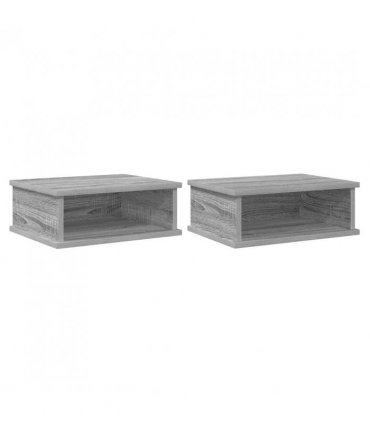vidaXL Bedside Table 2 pcs Grey Sonoma 40 x 31 x 15 cm Engineered Wood
