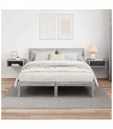 vidaXL Bedside Table 2 pcs Grey Sonoma 40 x 31 x 15 cm Engineered Wood