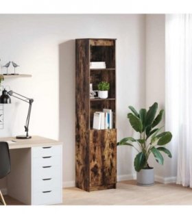 vidaXL Highboard Smoked Oak 37.5x35x180 cm Engineered Wood