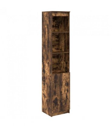 vidaXL Highboard Smoked Oak 37.5x35x180 cm Engineered Wood