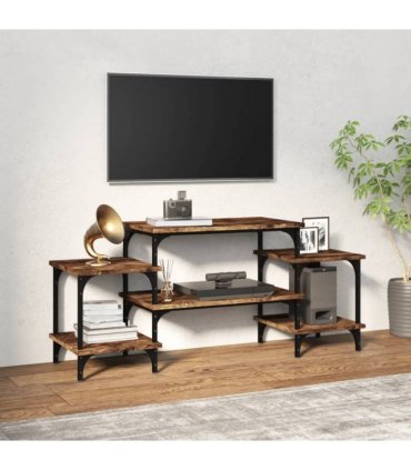 vidaXL TV Cabinet Smoked Oak 117x35x52 cm Engineered Wood