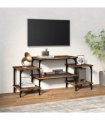 vidaXL TV Cabinet Smoked Oak 117x35x52 cm Engineered Wood