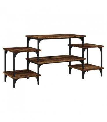 vidaXL TV Cabinet Smoked Oak 117x35x52 cm Engineered Wood