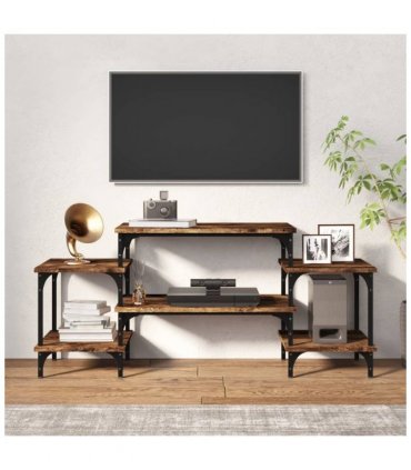 vidaXL TV Cabinet Smoked Oak 117x35x52 cm Engineered Wood
