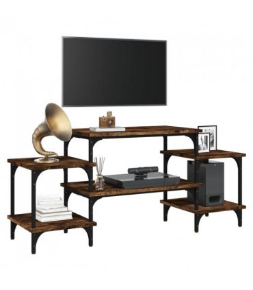 vidaXL TV Cabinet Smoked Oak 117x35x52 cm Engineered Wood