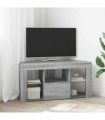 vidaXL Corner LED TV Cabinet Wall-mounted Grey Sonoma 100 x 40 x 50 cm