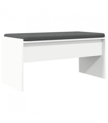 vidaXL Hall Bench with Cushion White 83 x 38 x 40 cm