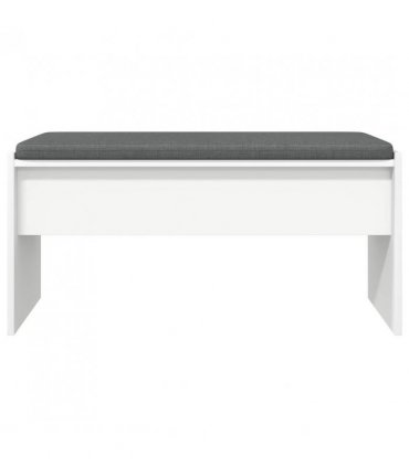vidaXL Hall Bench with Cushion White 83 x 38 x 40 cm