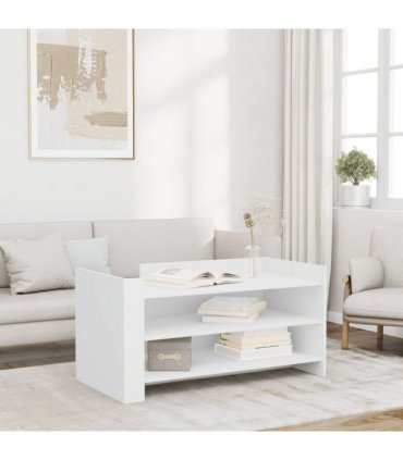 vidaXL Coffee Table White 100x50x50 cm Engineered Wood